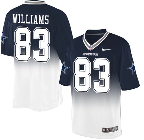 Nike Cowboys #83 Terrance Williams Navy Blue/White Men's Stitched NFL Elite Fadeaway Fashion Jersey - Click Image to Close